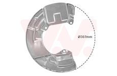 Ochranný plech proti rozstřikování, brzdový kotouč VAN WEZEL 5920371