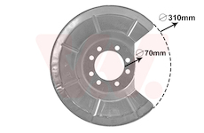 Ochranný plech proti rozstřikování, brzdový kotouč VAN WEZEL 5942373