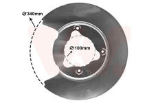 Ochranný plech proti rozstreku, Brzdový kotúč VAN WEZEL 6904373