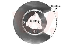 Ochranný plech proti rozstreku, Brzdový kotúč VAN WEZEL 6904374