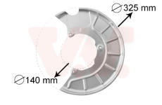 Ochranný plech proti rozstřikování, brzdový kotouč VAN WEZEL 7622371