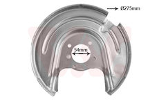 Ochranný plech proti rozstřikování, brzdový kotouč VAN WEZEL 7624373