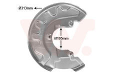 Ochranný plech proti rozstřikování, brzdový kotouč VAN WEZEL 7629371