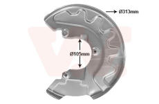 Ochranný plech proti rozstřikování, brzdový kotouč VAN WEZEL 7629372