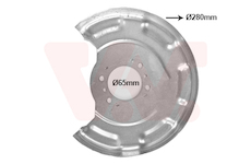 Ochranný plech proti rozstřikování, brzdový kotouč VAN WEZEL 8323374