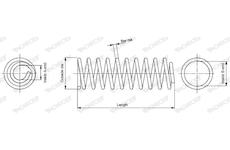 Pružina podvozku MONROE SP3282