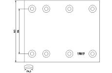 Sada brzdoveho oblozeni, bubnova brzda TEXTAR 1701703