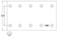 Sada brzdoveho oblozeni, bubnova brzda TEXTAR 1726301