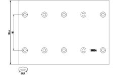 Sada brzdoveho oblozeni, bubnova brzda TEXTAR 1902401