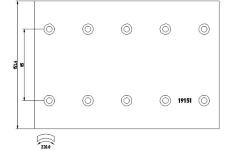 Brzdove oblozeni, bubnova brzda TEXTAR 19151