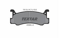 Sada brzdových destiček, kotoučová brzda TEXTAR 2000801