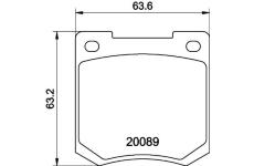 Sada brzdových destiček, kotoučová brzda TEXTAR 2008901