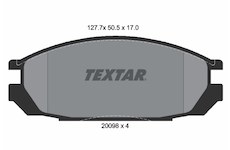 Sada brzdových destiček, kotoučová brzda TEXTAR 2009801