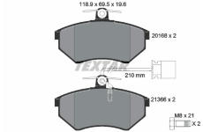 Sada brzdových destiček, kotoučová brzda TEXTAR 2016805