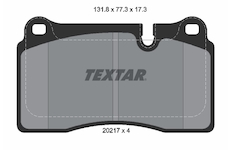Sada brzdových destiček, kotoučová brzda TEXTAR 2021701