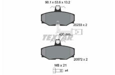 Sada brzdových destiček, kotoučová brzda TEXTAR 2023301