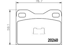 Sada brzdových destiček, kotoučová brzda TEXTAR 2026003