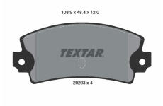 Sada brzdových destiček, kotoučová brzda TEXTAR 2029301