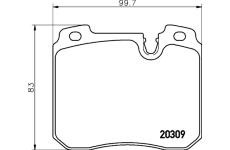 Sada brzdových destiček, kotoučová brzda TEXTAR 2030903