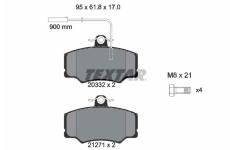 Sada brzdových destiček, kotoučová brzda TEXTAR 2033201