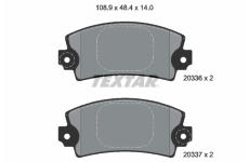 Sada brzdových destiček, kotoučová brzda TEXTAR 2033602
