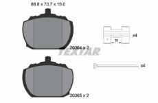 Sada brzdových destiček, kotoučová brzda TEXTAR 2036404