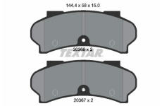 Sada brzdových destiček, kotoučová brzda TEXTAR 2036602