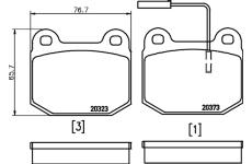 Sada brzdových destiček, kotoučová brzda TEXTAR 2037301