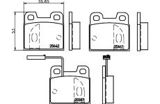 Sada brzdových destiček, kotoučová brzda TEXTAR 2038701