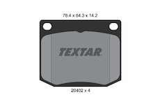 Sada brzdových destiček, kotoučová brzda TEXTAR 2040201