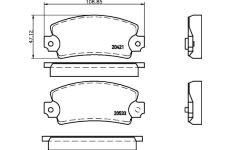 Sada brzdových destiček, kotoučová brzda TEXTAR 2042102