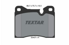 Sada brzdových destiček, kotoučová brzda TEXTAR 2043703