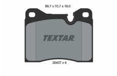 Sada brzdových destiček, kotoučová brzda TEXTAR 2043702