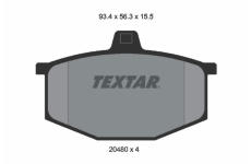 Sada brzdových destiček, kotoučová brzda TEXTAR 2048002