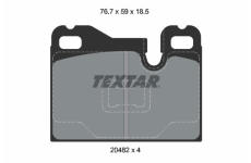 Sada brzdových destiček, kotoučová brzda TEXTAR 2048201