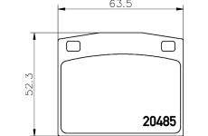 Sada brzdových destiček, kotoučová brzda TEXTAR 2048501