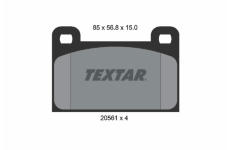 Sada brzdových destiček, kotoučová brzda TEXTAR 2056101