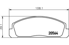 Sada brzdových destiček, kotoučová brzda TEXTAR 2056401