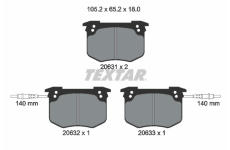 Sada brzdových destiček, kotoučová brzda TEXTAR 2063101