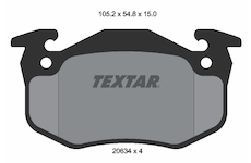 Sada brzdových destiček, kotoučová brzda TEXTAR 2063402