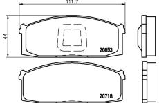 Sada brzdových destiček, kotoučová brzda TEXTAR 2071803