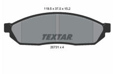 Sada brzdových destiček, kotoučová brzda TEXTAR 2073101