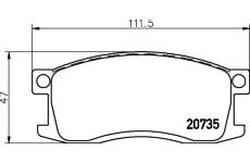 Sada brzdových destiček, kotoučová brzda TEXTAR 2073501