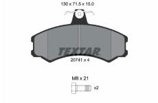 Sada brzdových destiček, kotoučová brzda TEXTAR 2074105