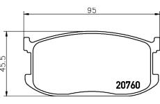 Sada brzdových destiček, kotoučová brzda TEXTAR 2076001