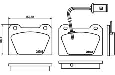 Sada brzdových destiček, kotoučová brzda TEXTAR 2076102