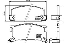 Sada brzdových destiček, kotoučová brzda TEXTAR 2076701