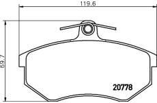 Sada brzdových destiček, kotoučová brzda TEXTAR 2077801