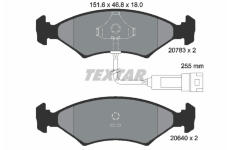 Sada brzdových destiček, kotoučová brzda TEXTAR 2078302