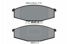 Sada brzdových destiček, kotoučová brzda TEXTAR 2086302